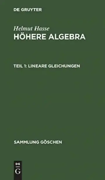 Cover of Lineare Gleichungen