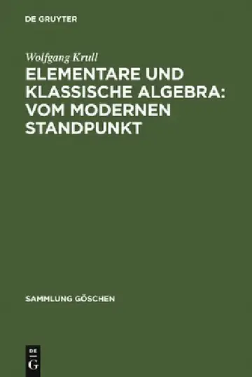 Cover of Elementare und klassische Algebra