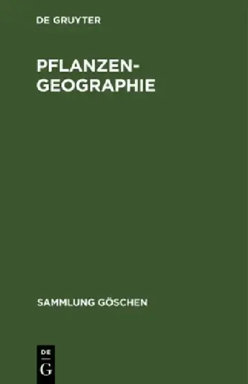 Cover of Pflanzengeographie
