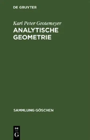 Cover of Analytische Geometrie