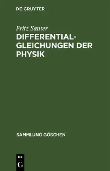 Cover of Differentialgleichungen der Physik
