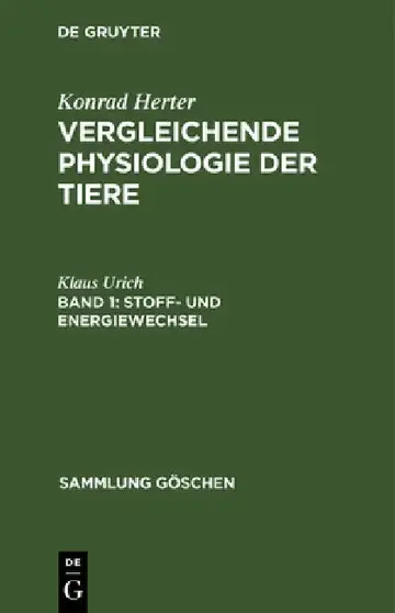 Cover of Stoff- und Energiewechsel