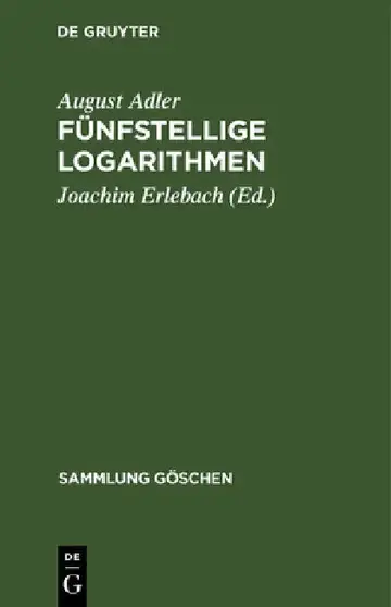 Cover of Fünfstellige Logarithmen