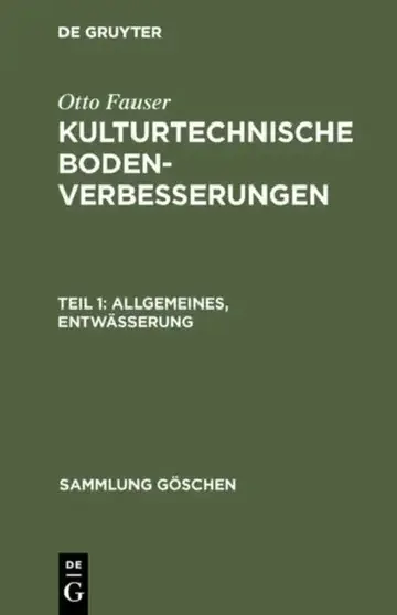 Cover of Allgemeines, Entwässerung