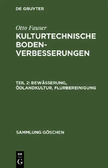 Cover of Bewässerung, Ödlandkultur, Flurbereinigung