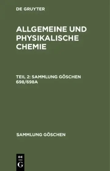 Cover of Sammlung Göschen Allgemeine und physikalische Chemie