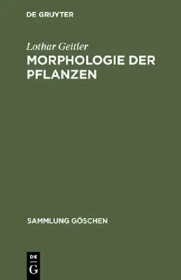 Cover of Morphologie der Pflanzen