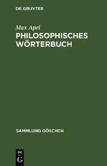 Cover of Philosophisches Wörterbuch