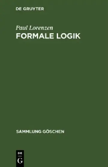 Cover of Formale Logik