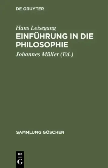 Cover of Einführung in die Philosophie