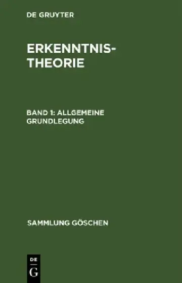 Cover of Allgemeine Grundlegung