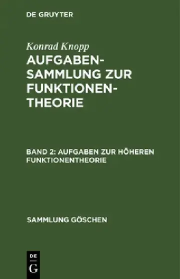 Cover of Aufgaben Zur Höheren Funktionentheorie