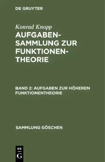 Cover of Aufgaben Zur Höheren Funktionentheorie