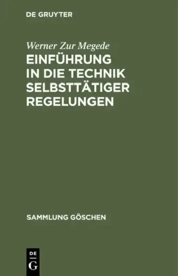 Cover of Einführung in die Technik selbsttätiger Regelungen