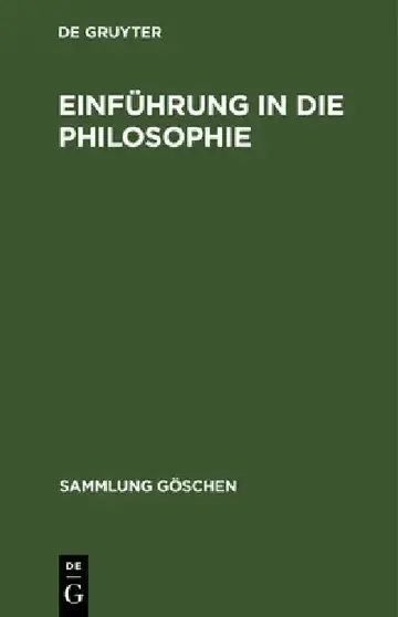 Cover of Einführung in die Philosophie