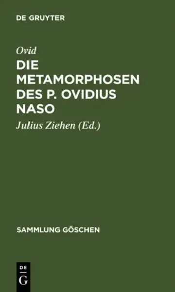 Cover of Die Metamorphosen des P. Ovidius Naso