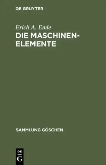 Cover of Die Maschinenelemente