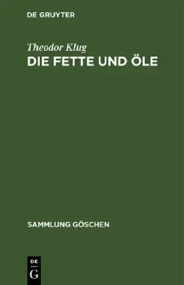 Cover of Die Fette und Öle