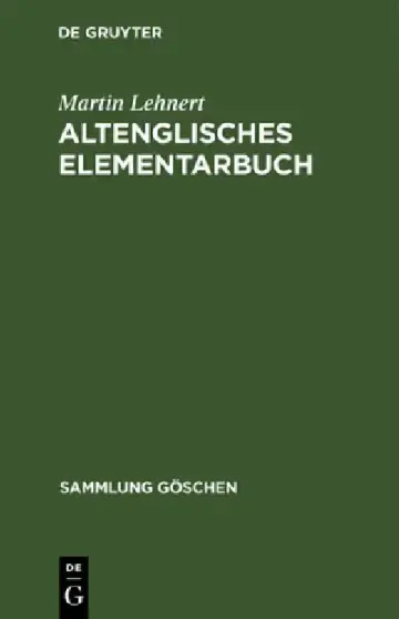 Cover of Altenglisches Elementarbuch