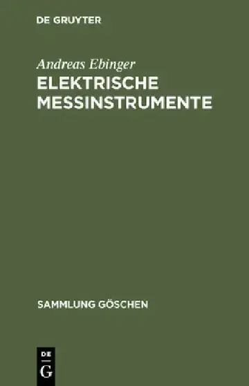Cover of Elektrische Meßinstrumente