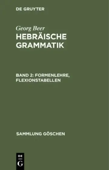 Cover of Formenlehre, Flexionstabellen