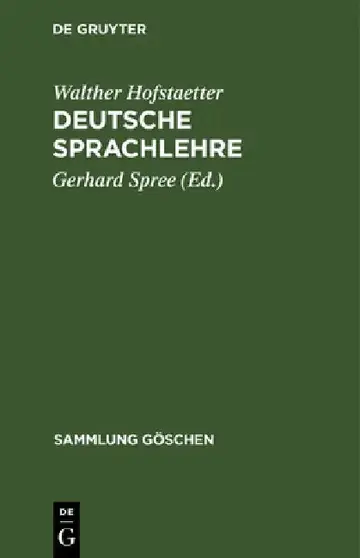Cover of Deutsche Sprachlehre