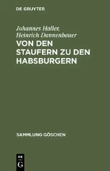 Cover of Von Den Staufern Zu Den Habsburgern