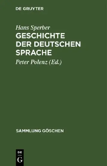 Cover of Geschichte der deutschen Sprache