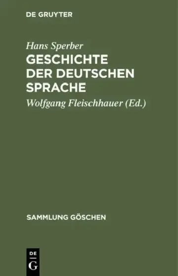 Cover of Geschichte der deutschen Sprache