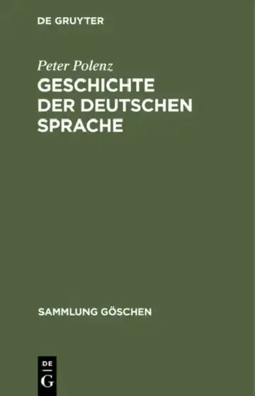 Cover of Geschichte Der Deutschen Sprache