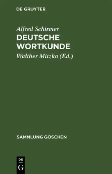 Cover of Deutsche Wortkunde