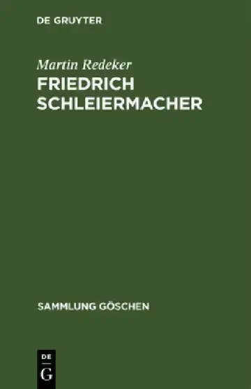 Cover of Friedrich Schleiermacher
