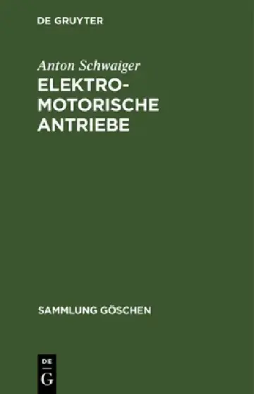 Cover of Elektromotorische Antriebe