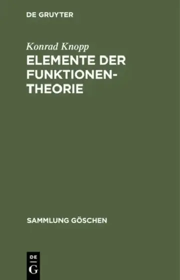 Cover of Elemente der Funktionentheorie