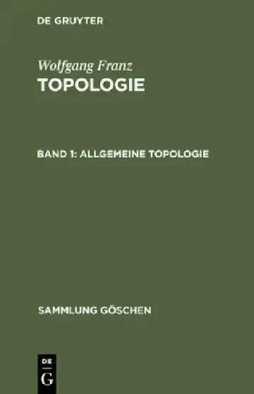 Cover of Topologie, Band 1, Allgemeine Topologie