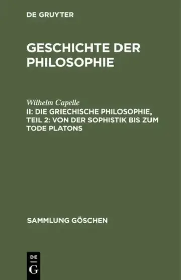 Cover of Die Griechische Philosophie, Teil 2