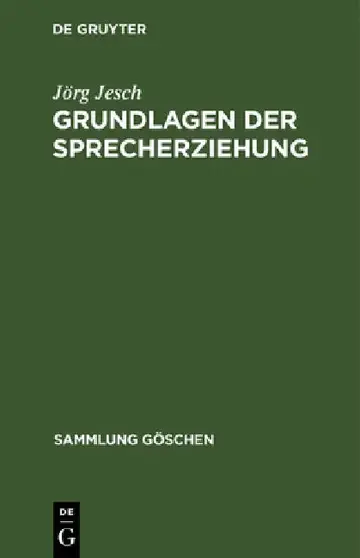 Cover of Grundlagen der Sprecherziehung