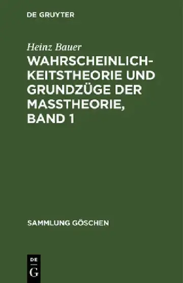 Cover of Wahrscheinlichkeitstheorie Und Grundzüge Der Maßtheorie, Band 1