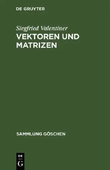 Cover of Vektoren und Matrizen