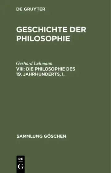 Cover of Die Philosophie des 19. Jahrhunderts, I.