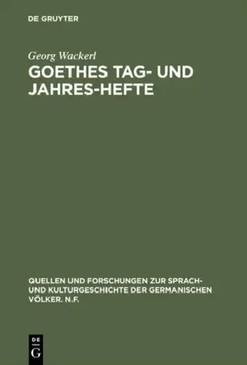 Cover of Goethes Tag- und Jahres-Hefte