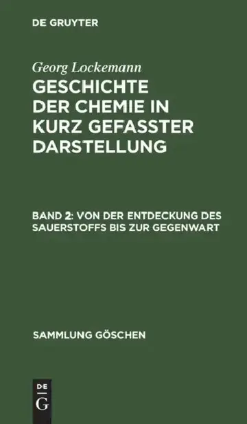 Cover of Von Der Entdeckung Des Sauerstoffs Bis Zur Gegenwart