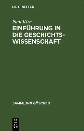 Cover of Einführung in die Geschichtswissenschaft