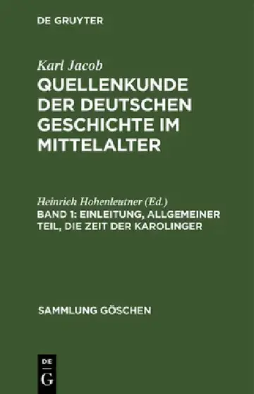 Cover of Einleitung, allgemeiner Teil, die Zeit der Karolinger