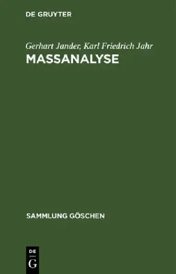 Cover of Maßanalyse