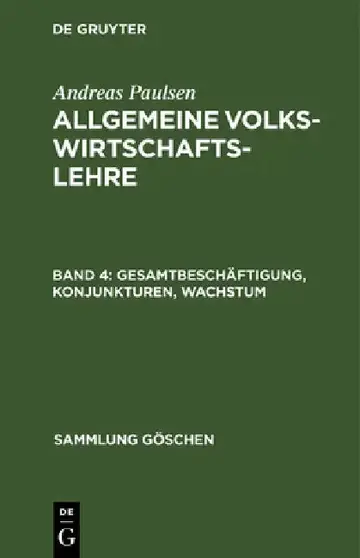Cover of Gesamtbeschäftigung, Konjunkturen, Wachstum