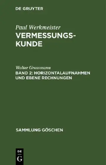 Cover of Horizontalaufnahmen und ebene Rechnungen