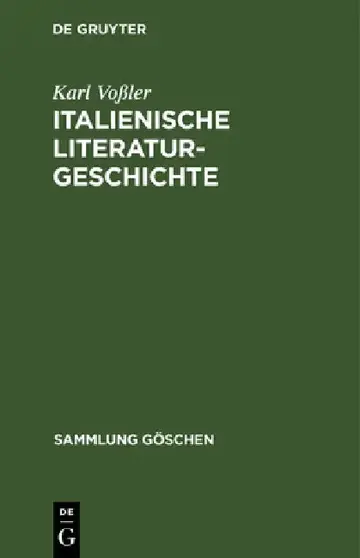 Cover of Italienische Literaturgeschichte