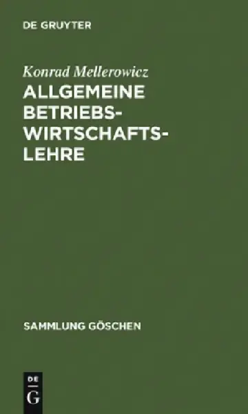 Cover of Allgemeine Betriebswirtschaftslehre