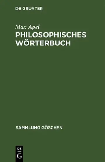 Cover of Philosophisches Wörterbuch